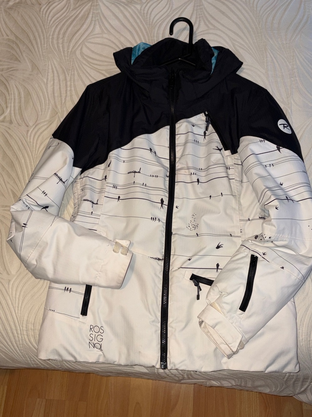Rossignol Black and White Patterned Women's Ski Jacket